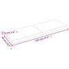 vidaXL Tampo de mesa 120x40x(2-4) cm carvalho tratado castanho-claro