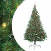 vidaXL &Aacute;rvore de Natal Artificial Pr&eacute;-iluminada Verde 210 cm PVC