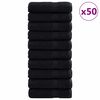 vidaXL Toalha de Convidado SOLUND 50 unid. Preto 50 x 100 cm 550 gsm