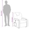 vidaXL Poltrona de massagens reclinável couro artificial cinzento