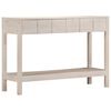 vidaXL Mesa consola 110x35x75 cm madeira de mangueira maci&ccedil;a branco