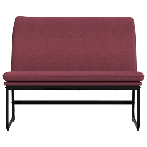 vidaXL Banco 100x75x76 cm tecido vermelho tinto