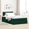 vidaXL Cama otomana com colch&atilde;o 120x190 cm veludo verde-escuro
