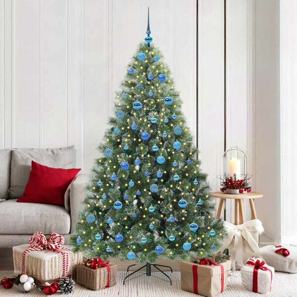 vidaXL &Aacute;rvore de Natal Artificial com 300 LEDs Verde 180 cm PE e PVC