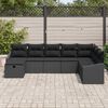 vidaXL Conjunto de Sof&aacute; de Jardim com almofada 8 pcs vime PE