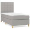vidaXL Cama com molas/colch&atilde;o 80x200 cm tecido cinza-claro