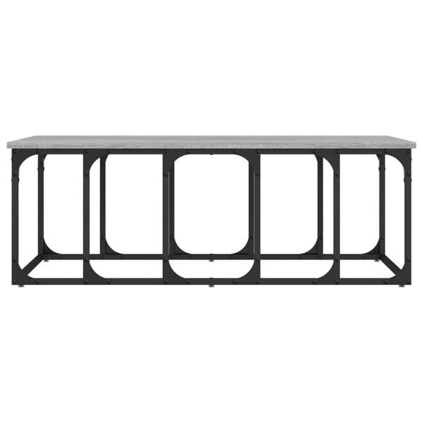 vidaXL Mesa de centro 100x50x35,5 cm derivados madeira cinzento sonoma