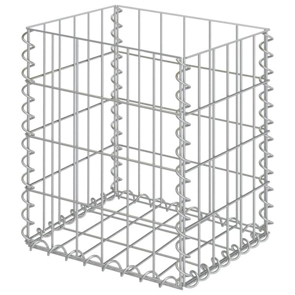 vidaXL Cestos gabi&atilde;o 2 pcs a&ccedil;o galvanizado 30x30x40 cm