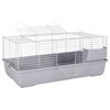vidaXL Gaiola pequena p/ animais 100x53x46cm polipropileno/metal cinza