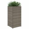 vidaXL Vaso/floreira de jardim 2 pcs 30x30x60 cm vime PE cinzento