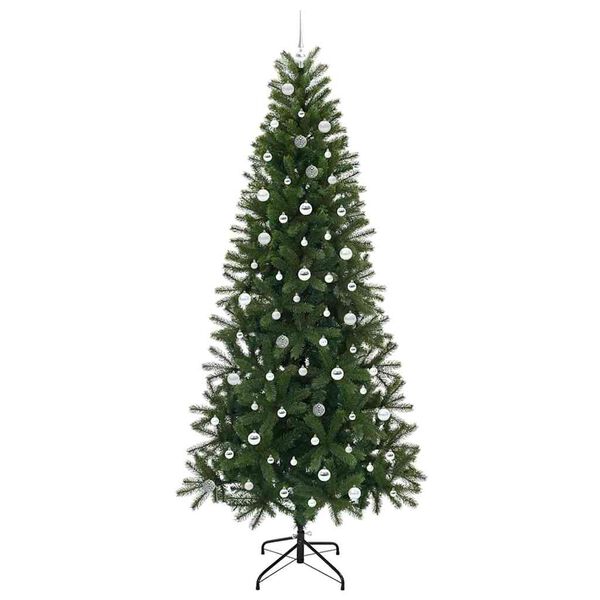 vidaXL &Aacute;rvore de Natal Artificial com 300 LEDs Verde 240 cm PE e PVC