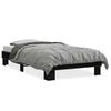 vidaXL Estrutura de cama 90x190 cm derivados de madeira e metal preto