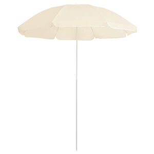 vidaXL Guarda-sol de jardim com poste de a&ccedil;o 180 cm cor areia