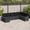vidaXL Conjunto de Sof&aacute; de Jardim com almofada 8 pcs vime PE