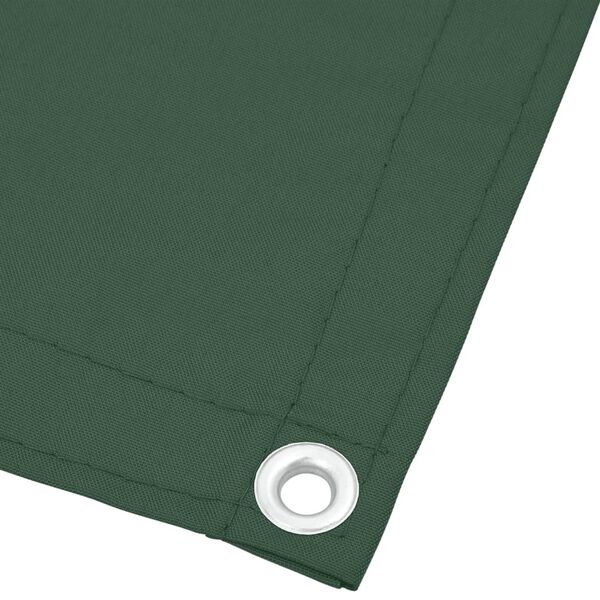vidaXL Tela de varanda 120x800 cm 100% poli&eacute;ster oxford verde-escuro