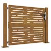 vidaXL Port&atilde;o de Jardim Preto 110 x 155 cm A&ccedil;o revestido a p&oacute;