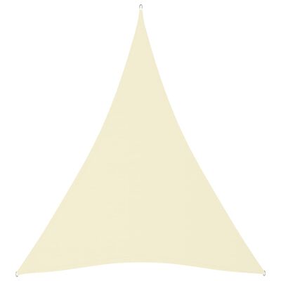 vidaXL Para-sol estilo vela tecido oxford triangular 3x4x4 m creme