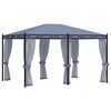 vidaXL Gazebo com prote&ccedil;&otilde;es em rede 3x4 m a&ccedil;o antracite