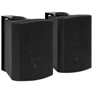 vidaXL Colunas de som para parede interior/exterior 2 pcs 100 W preto