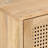 vidaXL Mesa de centro 90x50x40 cm mangueira maci&ccedil;a e palhinha natural