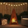 vidaXL Fire Pit Castanho 58 x 40 x 100 cm