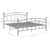 vidaXL Estrutura de cama 180x200 cm metal cinzento