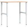 vidaXL Bancada retangular 100x60x(71,5-98) cm madeira carvalho maci&ccedil;a