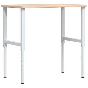 vidaXL Bancada retangular 100x60x(71,5-98) cm madeira carvalho maci&ccedil;a