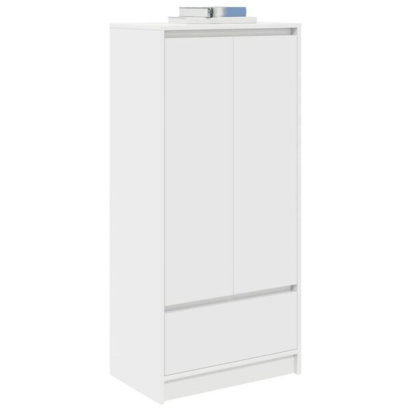 vidaXL Arm&aacute;rio com gaveta 55,5x34x119,5 cm derivados madeira branco