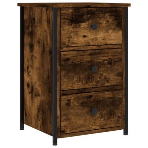 vidaXL Mesa de cabeceira 40x36x60 cm derivados madeira carvalho fumado