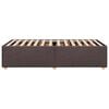vidaXL Estrutura de cama sem colch&atilde;o 80x200 cm tecido castanho-escuro