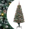 vidaXL &Aacute;rvore de Natal Artificial Verde 180 cm PVC e A&ccedil;o e Pl&aacute;stico