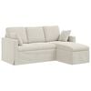 vidaXL Sof&aacute; Creme 178 x 134 x 80 cm Veludo