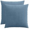 vidaXL Capa almofada 2 unid. ALMELO Azul 80 x 80 cm cord&atilde;o