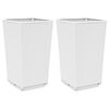 vidaXL Vasos/floreiras 2 pcs 32,5x32,5x57 cm PP branco
