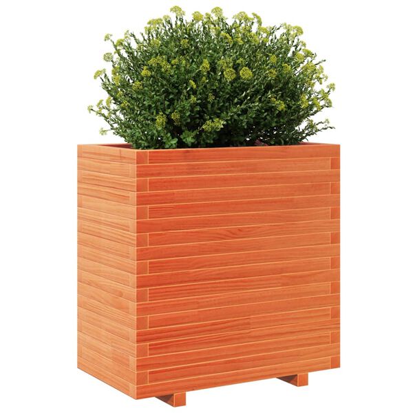 vidaXL Vaso/floreira de jardim 70x40x72,5 cm pinho maci&ccedil;o castanho mel