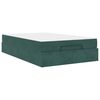 vidaXL Estrutura de cama com colch&atilde;o 2 unid. Verde Veludo