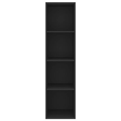 vidaXL Armário de parede para TV 37x37x142,5 cm contraplacado preto