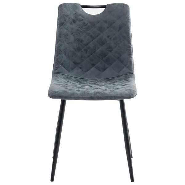 vidaXL Cadeiras de jantar 2 pcs couro artificial preto