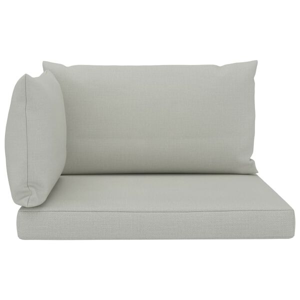 vidaXL Almofad&otilde;es para sof&aacute;s de paletes 3 pcs tecido bege