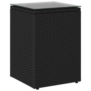 vidaXL Mesa Lateral Preto 35 x 35 x 50 cm vime PE