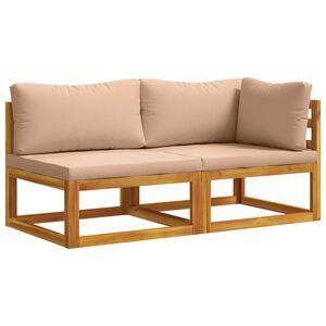 vidaXL Conjunto de sof&aacute; modular com almofad&otilde;es 2 unid. 2 lugar