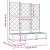vidaXL Vaso de Jardim 3 pcs Cinzeto 120 x 40 x 125,5 cm A&ccedil;o