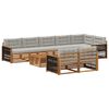 vidaXL Conjunto de Sof&aacute;s para Exterior com almofada 9 pcs