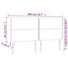 vidaXL Cabeceira Preta 200x5x118/128 cm Veludo