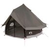 vidaXL Barraca Tipi Marrom Cinza 250 x 250 cm Poli&eacute;ster e A&ccedil;o