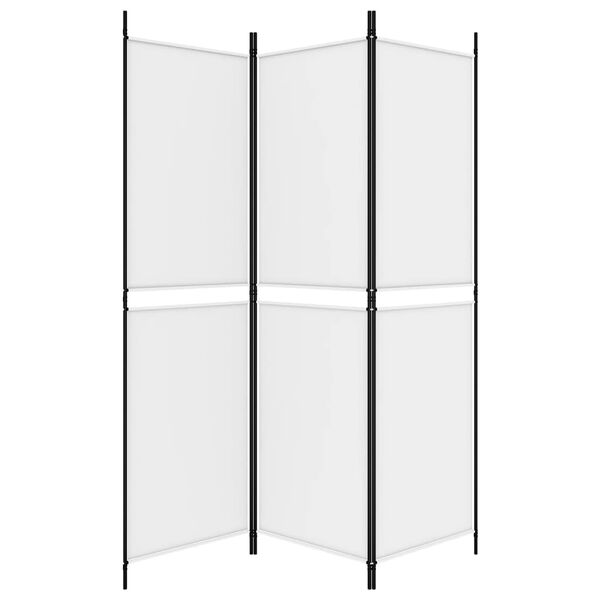 vidaXL Biombo/divisória com 3 painéis 150x180 cm tecido branco