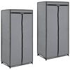 vidaXL Roupeiros 2 pcs 75x50x160 cm cinzento