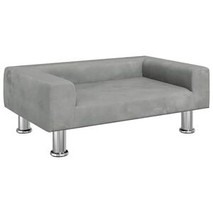 vidaXL Sof&aacute; infantil 70x45x26,5 cm veludo cinzento-claro