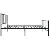 vidaXL Estrutura de cama com cabeceira e p&eacute;s 100x200 cm metal preto